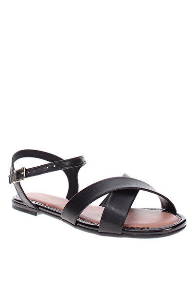 Molekinha صندل بناتي صغير بحزام خلفي أسود | صنع في البرازيل