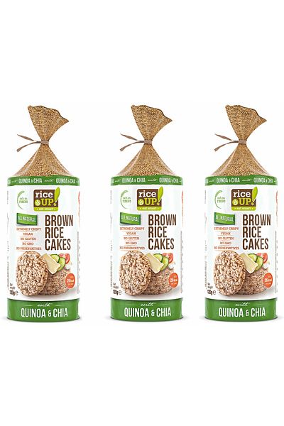 Rice Up 3 Pcs Rice Puffs with Quinoa and Chia Without Gluten 120g