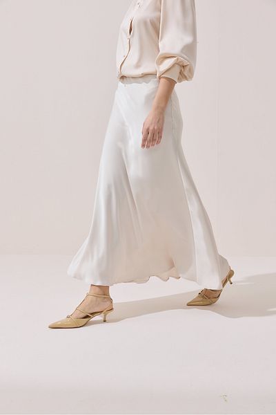 NUR KALAY COLLECTION Satin Skirt