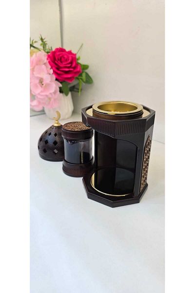D&H Damanhoor Elegant Incense Bakhoor Burner Set With Storage Bowl & Magnetic Cover
