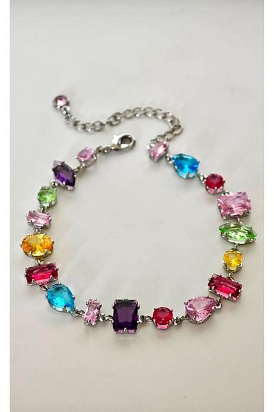 Store Colored Stone Bracelet 316L Steel Tarnish-Free & Allergy-Free + Guarantee