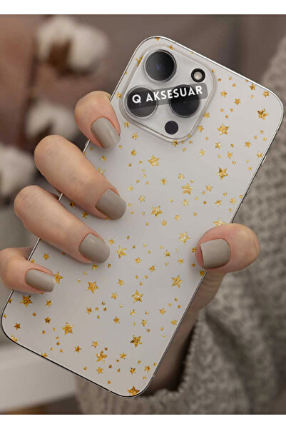 Q Aksesuar Samsung Galaxy Note 10 Lite Uyumlu Yıldızlar Tasarımlı Şeffaf Tele...