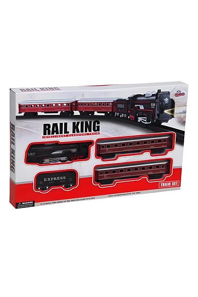 rexa Small size RAIL KING Classical Train Toy Set Locomotive with Light Track