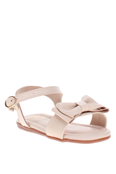 Molekinha صندل بناتي صغير بحزام خلفي بيج | صنع في البرازيل