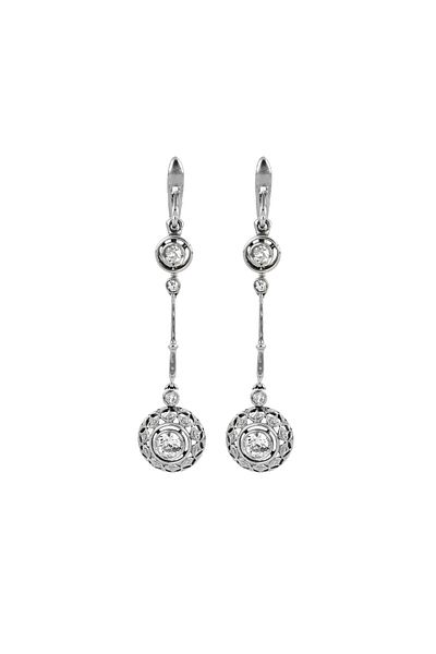 MOHI Fine Jewellery Cercei din aur alb de 18k cu diamante de 1.06 ct