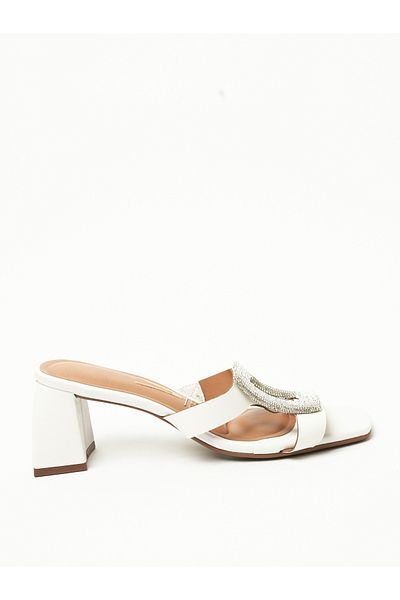 VİZZANO Vizzano Ladies Mid Heel Sandals White | Made In Brazil