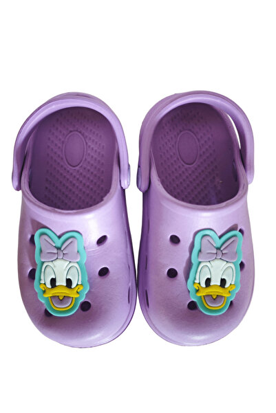 Famele's Cross Anatomical Duck Figure Lilac Eva Beach Sea Daily Children's Slippers