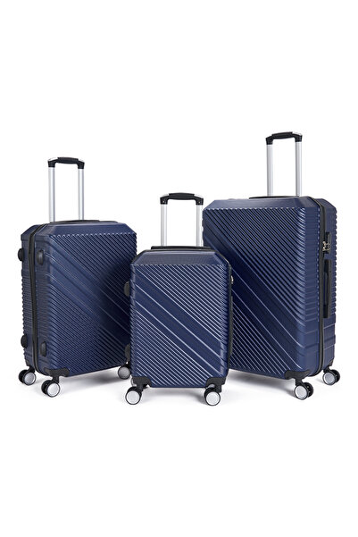 LİMRA طقم شنط سفر مكون من 3 حقائب أمتعة لون بيج / أسود