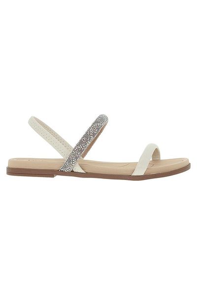 Beira Rio Ladies Low Heel Sandals White | Made In Brazil
