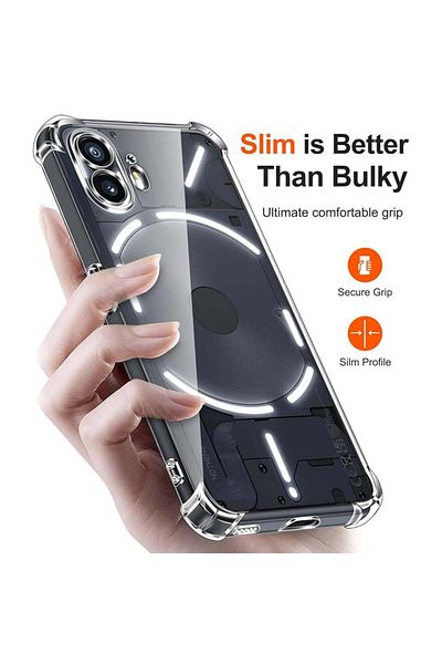SKYDDAR INNOVATION Carcasă pentru telefonul Nothing (2), rezistentă la șocuri, transparentă, subțire, din silicon, set de autocolante