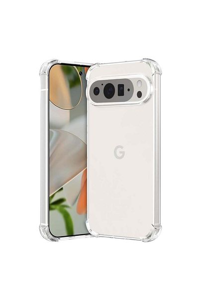 SKYDDAR INNOVATION Case for Google Pixel 9 Pro XL, Shockproof Clear from Silicone Slim, Transparent, sticker set