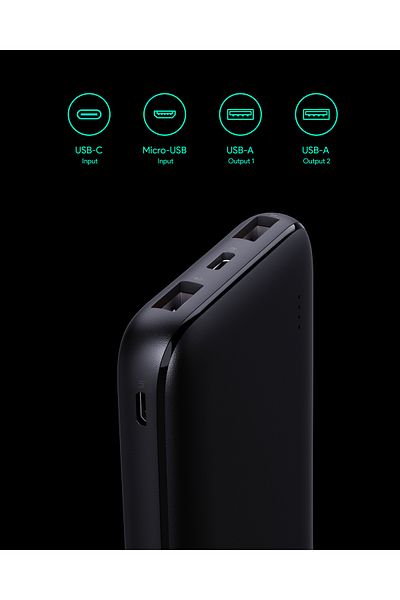 AUKEY AUKEY Slim Power Bank 10,000 mAh 15W Black PB-N73
