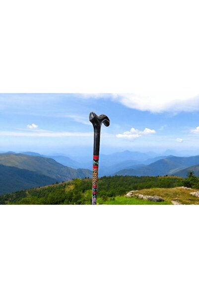 AHŞAPCİTY Özel işlemeli Devrek Bastonu Kızılcık Ağacı