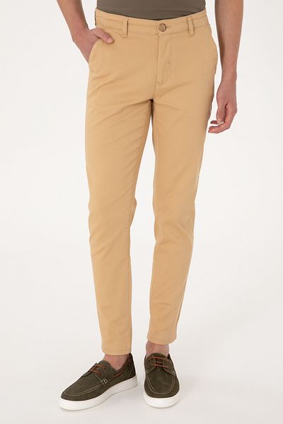 U.S. Polo Assn. Men's Camel Canvas Trousers 50309142-Vr015