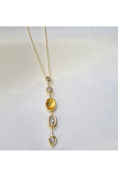 LOPY قلادة على شكل حرف Y من الفولاذ على شكل حجر ملون – على شكل حرف Y، حجر ملو...