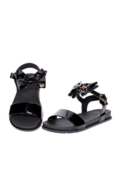 Molekinha Junior Girls Sandals With Back Strap Black | Made In Brazil