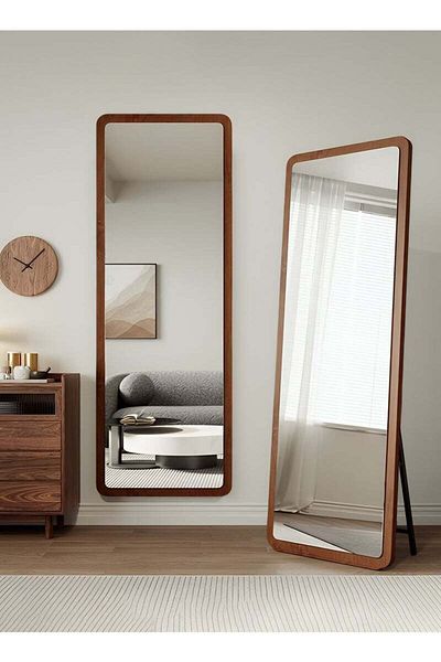 Taimi Full Length Wooden Framed Mirror with Stand for Bedroom Dressing Room Living Room 170x70cm