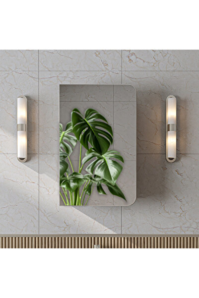 ROOMART Likya Kulpsuz Tek Kapaklı Aynalı Mdflam 45 Cm Aynalı Banyo Üst Dolabı