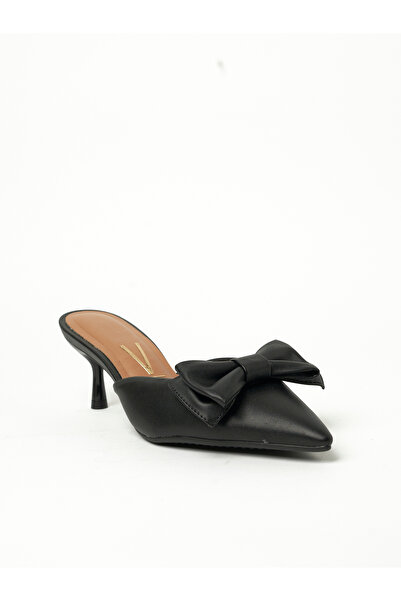 VİZZANO صندل فيزانو نسائي بكعب منخفض أسود | صنع في البرازيل