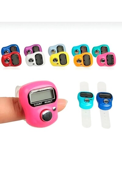 GÜZELYÜZ AVM Zikirmatik 1 Adet | Resetli Tek Düğmeli Kaliteli Parmak Yüzük Sa...