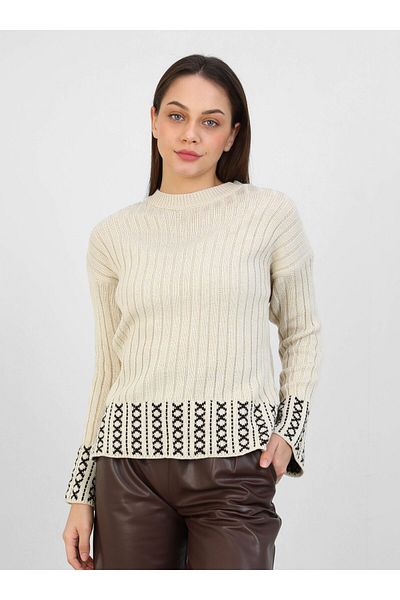 Por La Cara Knitwear Tunic - Χρώμα πέτρας - Por La Cara