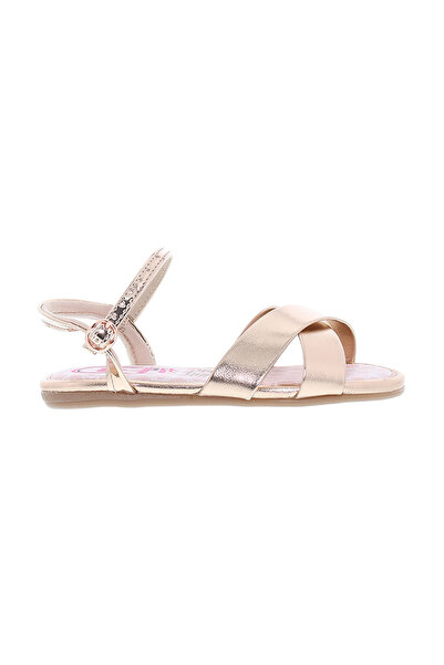 Molekinha Infant Girls Sandals With Back Strap Gold | Made In Brazil