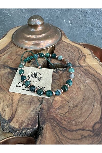 parze doğaltaş Macrame Rope Braided Adjustable Indian Agate Bracelet