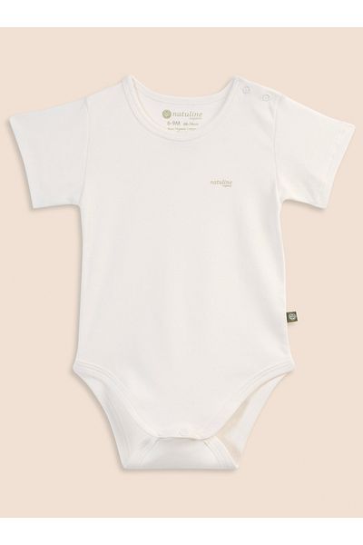 natuline Baby Body Organic Cotton Short Sleeve Basic Nature Zıbın 4-Pack