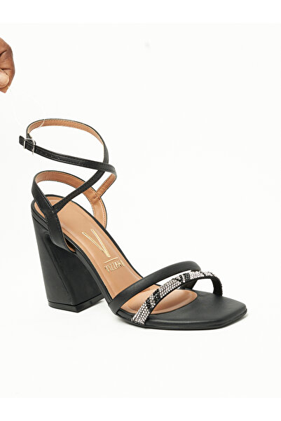 VİZZANO صندل فيزانو للحفلات للسيدات باللون الأسود | صنع في البرازيل