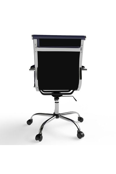 Mahmayi Modern UL UT-C031L Low Back PU Office Chair Ergonomic Chair Ideal for Home Office - Blue
