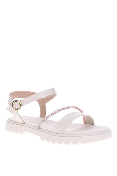 Molekinha Junior Girls Sandals With Back Strap White | Made In Brazil