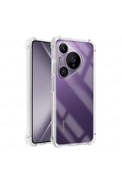 SKYDDAR INNOVATION Cover for Huawei Pura 70 Pro, Shockproof Clear Silicone Slim, Transparent, sticker set