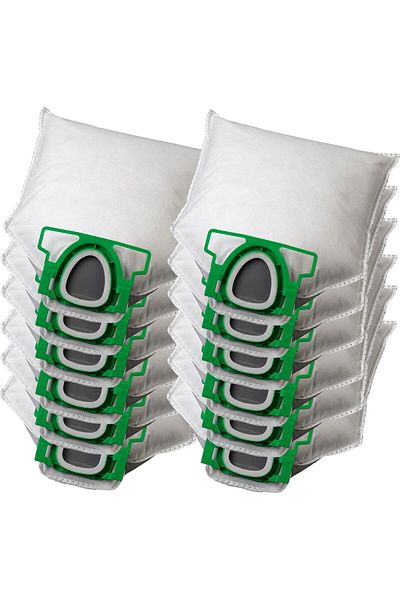 KOMA V200pl - Set 12 Saci Pentru Aspirator Vorwerk Vk 200 Kobold Cu Fata Din Plastic, Textil