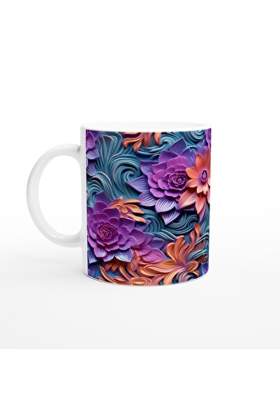 MESCHAIN كوب غامض بنمط زهرة الخفيفة المسائية