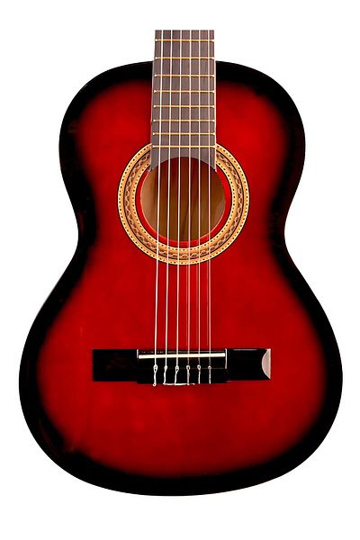 VALENCIA VC102RDS, 1/2 classical guitar, red sunburst finish
