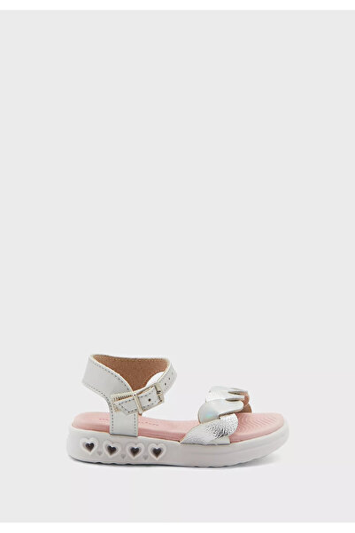 Molekinha Infant Girls Sandals With Back Strap Silver | Made In Brazil