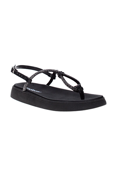 Moleca Ladies Flat Sandals Black | Made In Brazil