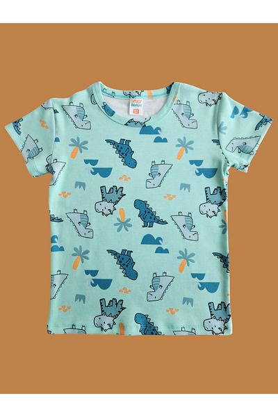 çamaşır bahçesi kendinize iyi bakın 100% Cotton Boy's Capri Suit # Printedchildcapritakim # Greeninazordesenlitakım # Laundry Garden