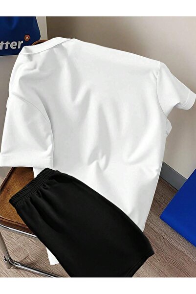 ACTIVE MODA -ЧОЛОВІЧІ ФУТБОЛКИ-ШОРТИ З БАВОВНЯНИМ ПРИНТОМ З КОРОТКИМ РУКАВОМ 2 ШТ