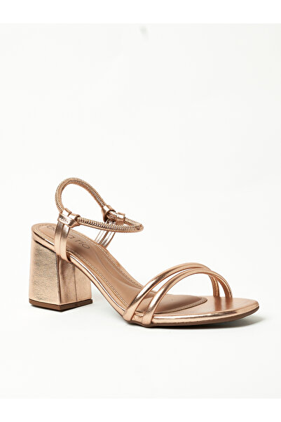 Beira Rio صندل نسائي بحزام خلفي ذهبي وردي | صنع في البرازيل