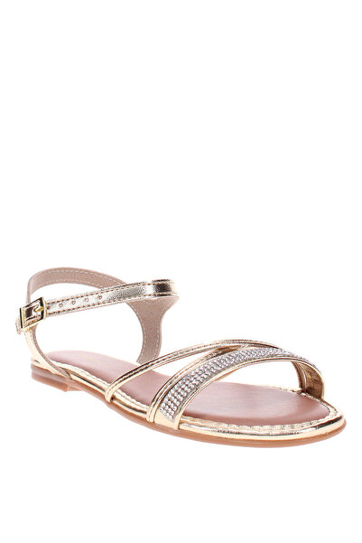 Molekinha Infant Girls Sandals With Back Strap Gold | Made In Brazil