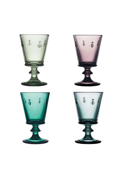 La Rochère Set 4 Pahare Colorate La Rochére Pentru Vin, Apa, Suc, 4 X 24cl, Sticla Foarte Rezistenta