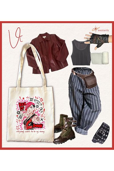 westartic Τσάντα ώμου από ύφασμα Arcane Vi Printed Canvas - Tote Bag