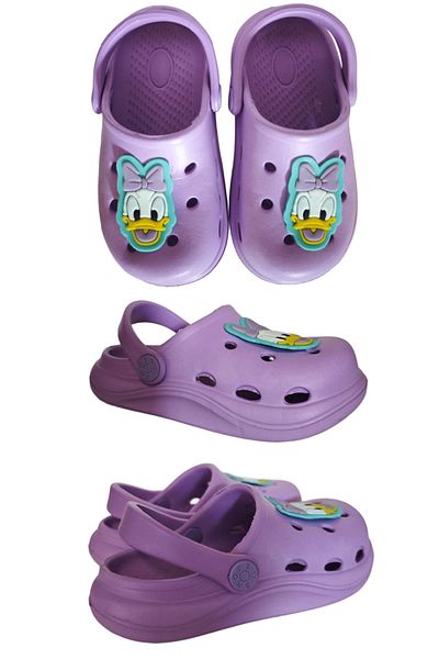 Famele's Cross Anatomical Duck Figure Lilac Eva Beach Sea Daily Children's Slippers
