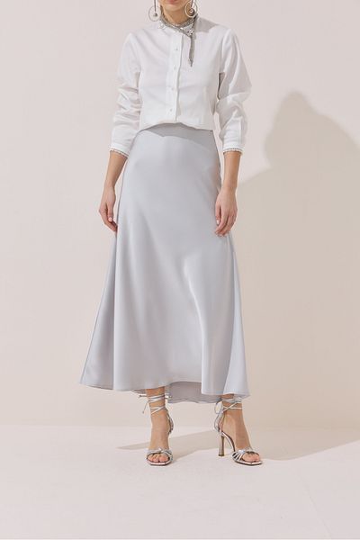 NUR KALAY COLLECTION Satin Skirt