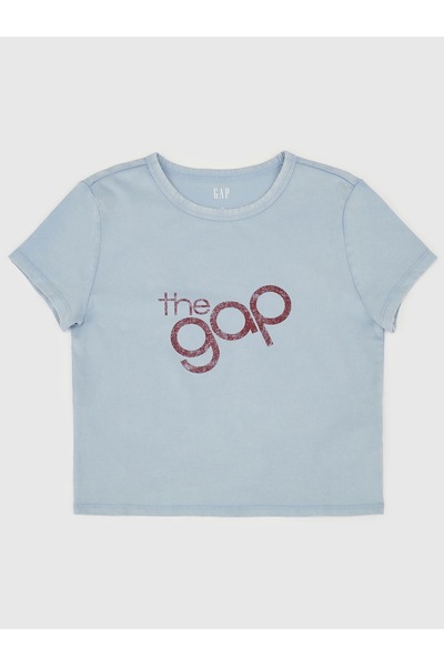 GAP Kadın Mavi Gap Logo T-Shirt