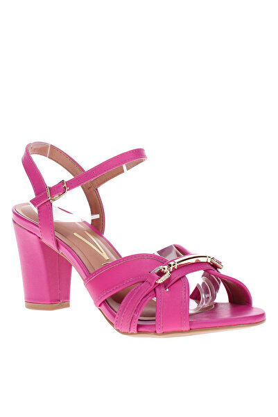 VİZZANO صندل فيزانو نسائي بكعب متوسط وردي | صنع في البرازيل