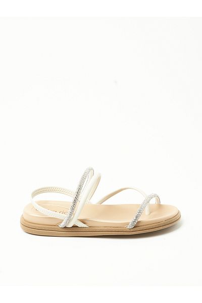 Beira Rio Ladies Sandals With Back Strap Off White | Made In Brazil