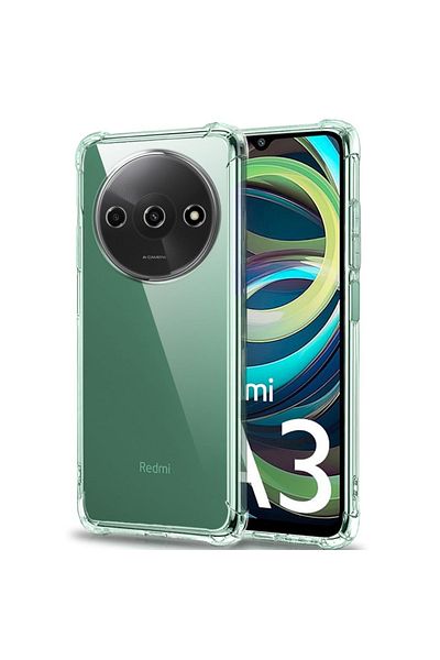 SKYDDAR INNOVATION Husă pentru Xiaomi Redmi A3 / Redmi A3x, rezistentă la șocuri, transparentă, subțire, set de autocolante