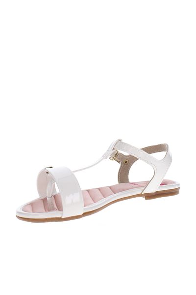 Molekinha Pre Teen Girls Sandals With Back Strap White | Made In Brazil